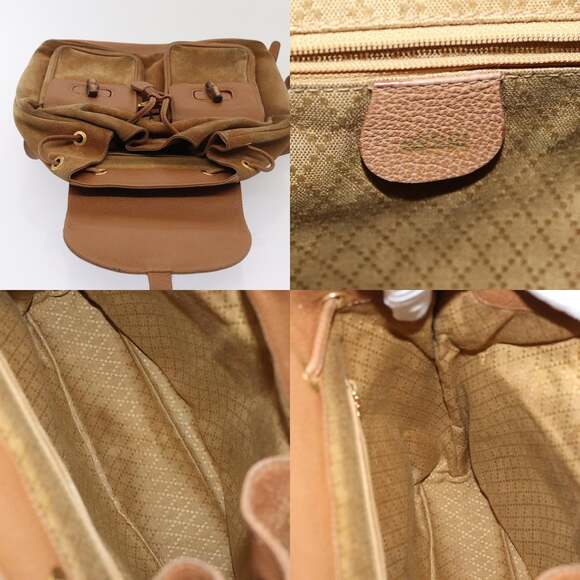 GUCCI Bamboo Shoulder Bag Suede Brown Gold 003 2058 003 2058 - Picture 12 of 13